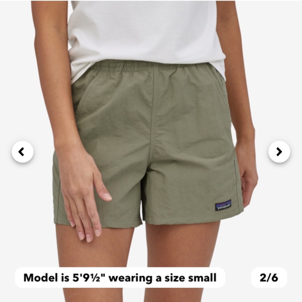 Patagonia “Baggies” Shorts - 2.5” in Garden Green (XL)